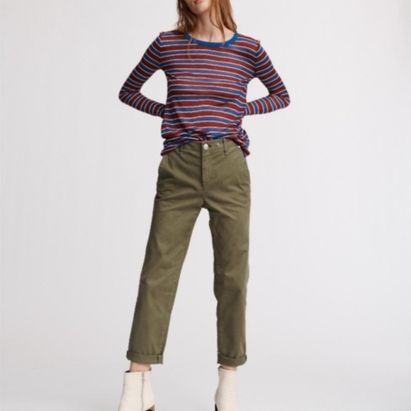 rag & bone Pants - NWT $225 Rag + Bone Buckley Chino with Raw Hem in Olive - size 25!